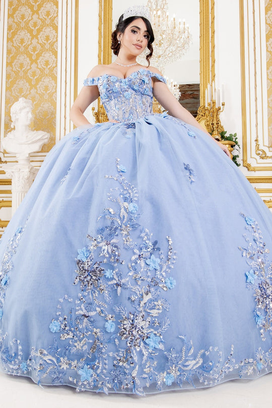 Cinderella Couture 8125J - 3D Floral Embellished Ballgown
