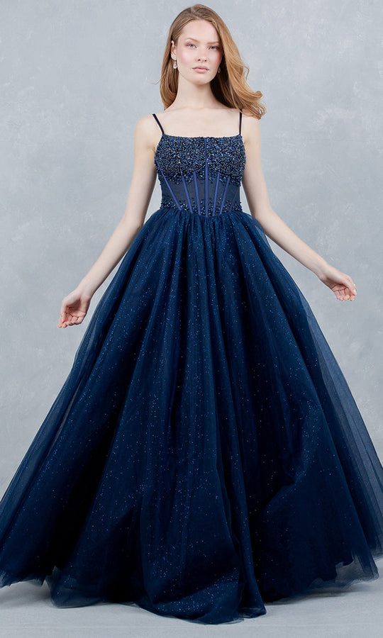 Cinderella Couture 8459J - Rhinestone Corset Bodice Tulle Ballgown