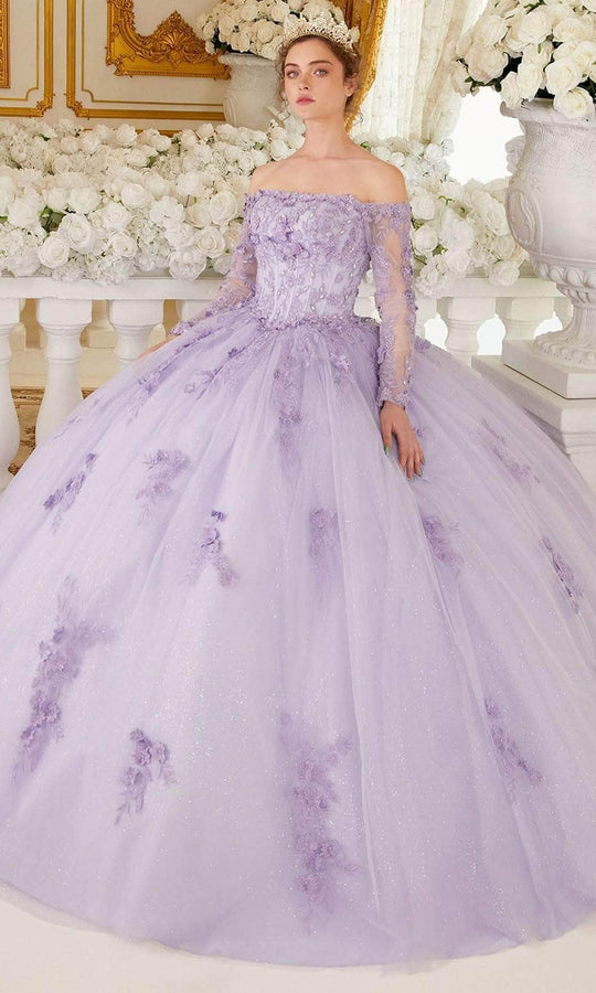 Cinderella Divine 15706 - Off-Shoulder Ballgown with Long Sleeves