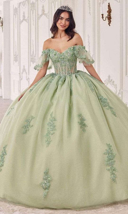 Cinderella Divine 15725 - Off Shoulder Beaded Ballgown