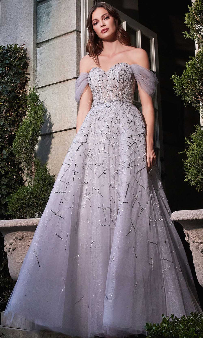 Cinderella Divine B713 - Sweetheart Glittered Evening Gown Evening Dresses 2 / Silver