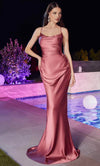 Cinderella Divine BD7044 - Mermaid Prom Gown with Cowl Neckline Prom Dresses XS / Rosewood11