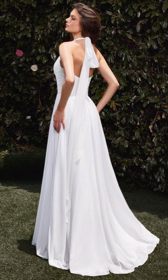 Cinderella Divine Bridal CD372W - Halter Ruched Bridal Gown