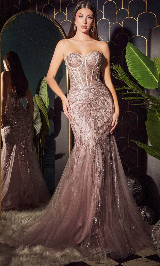 Cinderella Divine CB116 - Strapless Mermaid Gown with Beaded Detailing