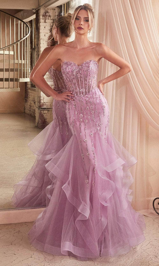 Cinderella Divine CD332 - Sweetheart Neckline Mermaid Evening Pageant Dress