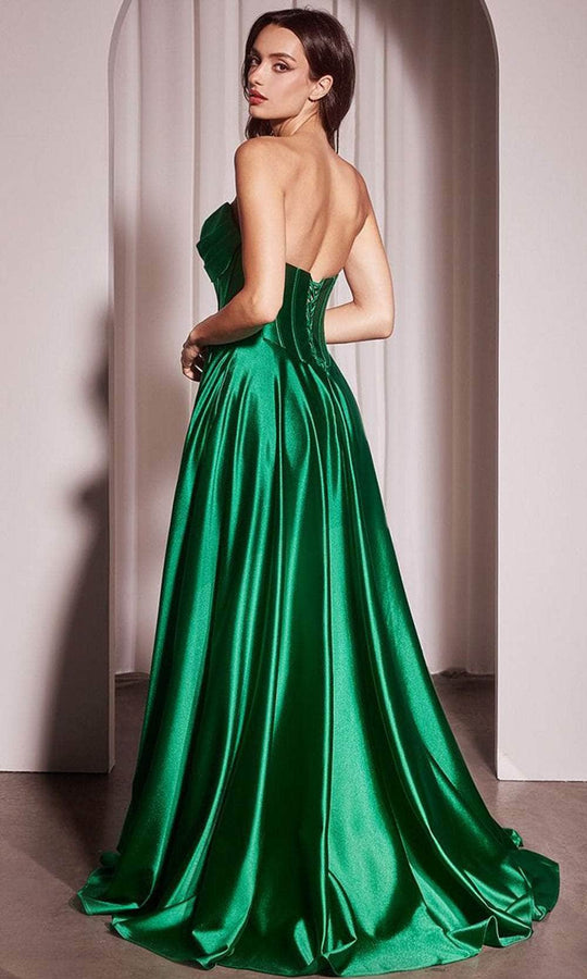 Cinderella Divine CD378 - High Slit Strapless Long Gown