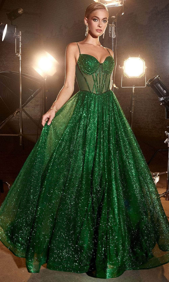 Cinderella Divine CD832 - Sheer Corset Sleeveless Ballgown