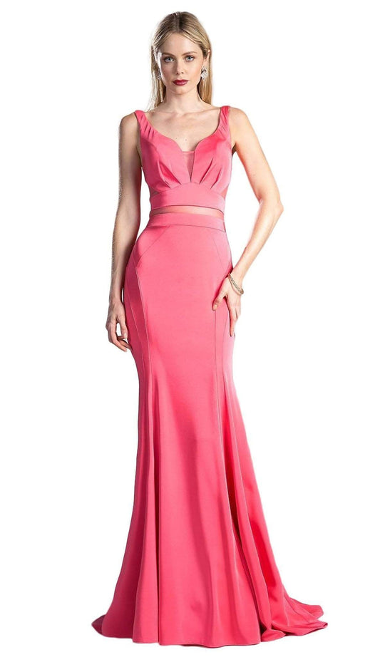 Cinderella Divine - Mock Two Piece Ruffled Sheath Dress