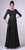 Cinderella Divine - Quarter Sleeve Laced Bodice A-Line Long Formal Dress Mother of the Bride Dresses 2X / Black