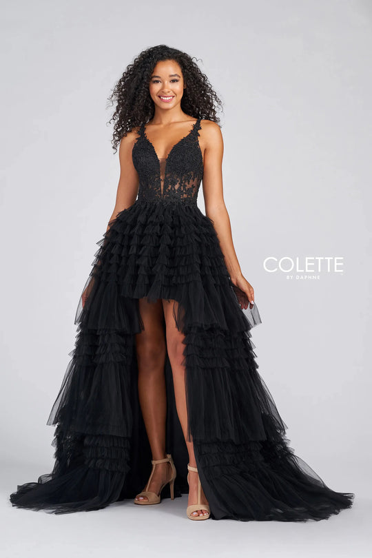Colette By Daphne CL12281 - Tiered Ruffles Prom Ballgown