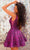 Clarisse 30217 - Sheer Side Embellished Cocktail Dress Cocktail Dresses 6 / Plum