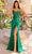 Clarisse 810708 - Applique Corset Prom Gown with Slit Special Occasion Dress 00 / Emerald
