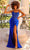 Clarisse 810708 - Applique Corset Prom Gown with Slit Special Occasion Dress 00 / Royal