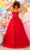 Clarisse 810721 - Applique Corset Prom Gown Special Occasion Dress 00 / Red