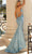 Clarisse 810730 - Illusion Sleeveless Prom Gown Prom Dresses 6 / Metallic Blue