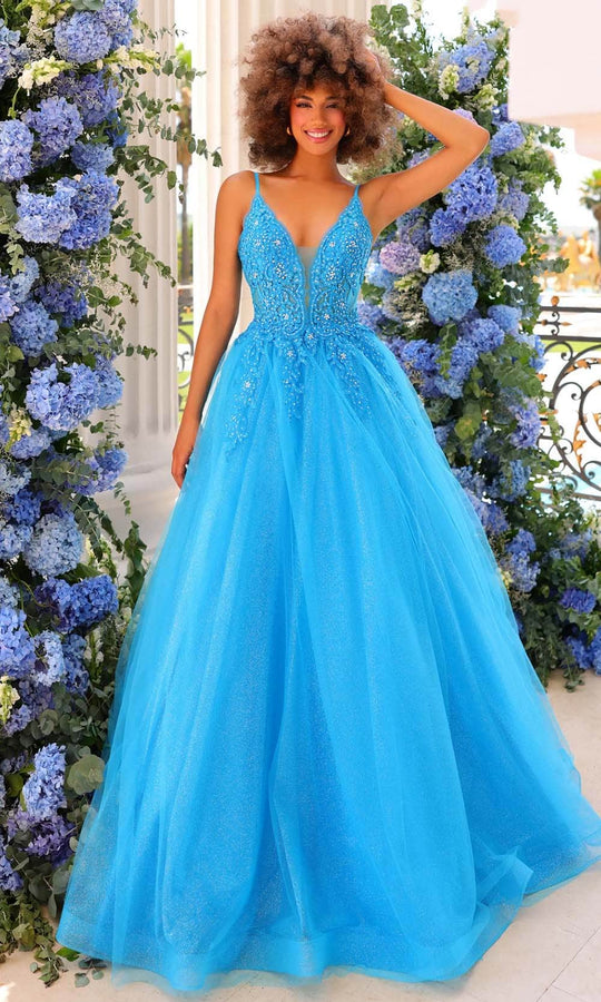 Clarisse 810784 - Lace Up A-Line Prom Gown