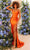 Clarisse 810824 - Cowl Corset Prom Gown Special Occasion Dress 00 / Dark Orange