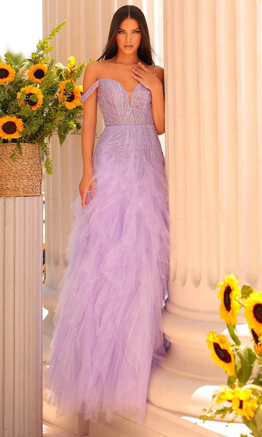 Clarisse 811124 - Off-Shoulder A-Line Prom Dress