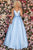 Clarisse 8199 - Spaghetti Strap Pleated Ballgown Ball Gowns 0 / Powder Blue