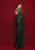 Clarisse - M6431 Beaded Lace Plunging V-neck Trumpet Dress Evening Dresses 4 / Forest Green