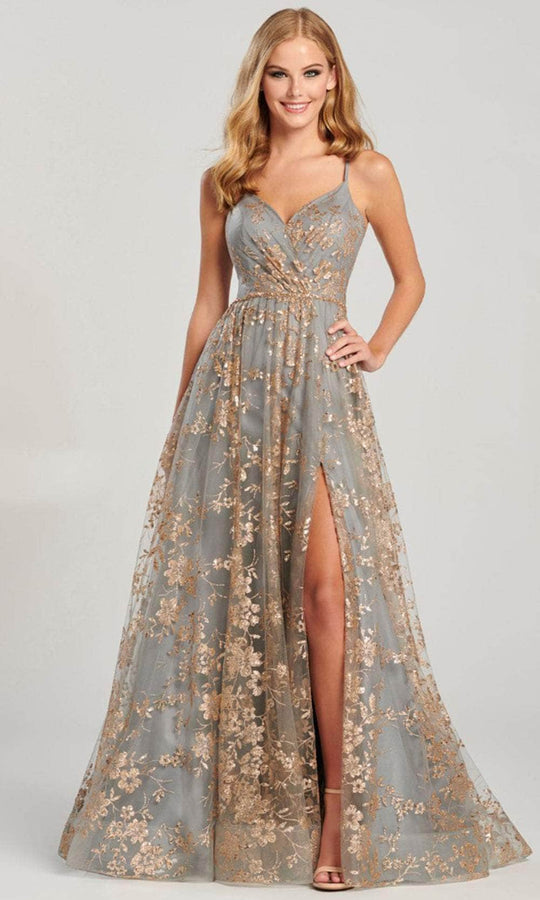 Colette By Daphne CL12006 - Glitter Tulle Prom Gown