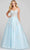 Colette By Daphne CL12123 - Sleeveless Corset Ballgown Ball Gowns 00 / Sky Blue/Multi