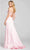 Colette By Daphne CL12125 - Scoop Neck Satin Prom Gown Prom Dresses