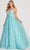 Colette By Daphne CL2016 - Sleeveless V-Neck Prom Gown Prom Dresses 00 / Aqua