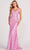 Colette By Daphne CL2019 - V-Neck Sleeveless Evening Gown Prom Dresses 00 / Pink