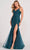 Colette By Daphne CL2024 - Sleeveless Back Cut-Out Evening Dress Prom Dresses 00 / Spruce