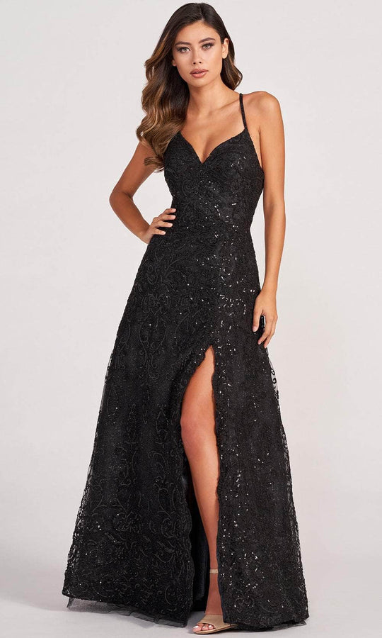 Colette By Daphne CL2028 - Glittering Lace Applique Evening Gown
