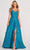 Colette By Daphne CL2028 - Glittering Lace Applique Evening Gown Evening Dresses 00 / Jade