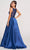 Colette By Daphne CL2034 - Laced V-Neck Evening Dress