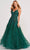 Colette By Daphne CL2044 - Sleeveless Feathered Evening Dress Evening Dresses 00 / Spruce