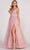 Colette By Daphne CL2062 - Glitter Tulle Prom Dress Prom Dresses 00 / Vintage Rose