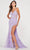 Colette By Daphne CL2065 - V-Neck Glittering Evening Gown Evening Dresses 00 / Violet