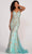 Colette By Daphne CL2076 - Embellished Sleeveless Prom Gown Prom Dresses 00 / Aqua/Gold