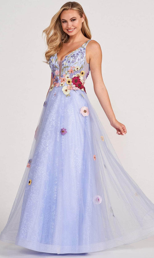 Colette By Daphne CL2084 - Embroidered Floral A-line Gown