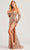 Colette By Daphne CL5107 - Embroidered Sequin Prom Dress Prom Dresses 00 / Champagne