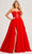 Colette By Daphne CL5114 - Rosette Ballgown Prom Dresses 00 / Red