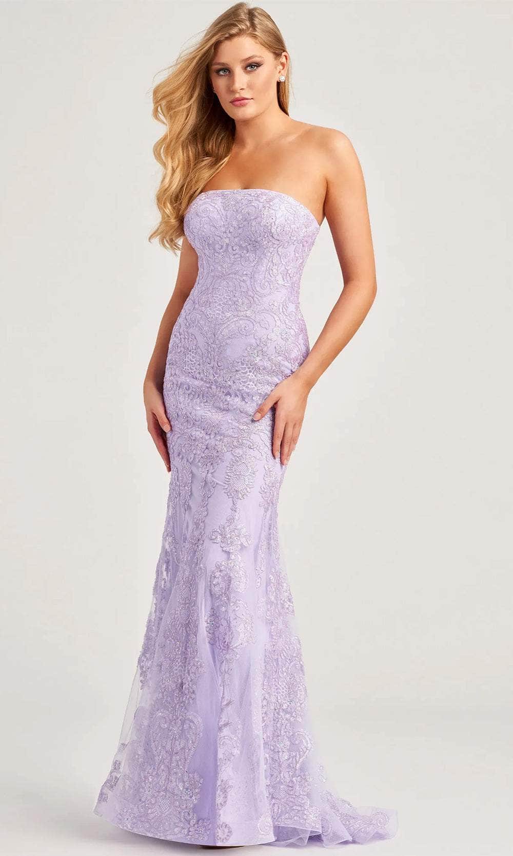 Elegant Strapless Mermaid Prom Dress Pure Color Evening Gown Y5709 main image 1