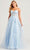 Colette By Daphne CL5136 - Lace Applique Corset Prom Dress Prom Dresses 00 / Light Blue
