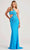 Colette By Daphne CL5139 - Beaded Cutout Prom Dress Prom Dresses 00 / Ocean Blue