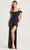 Colette By Daphne CL5160 - Cowl Sequin Prom Dress Prom Dresses 00 / Black
