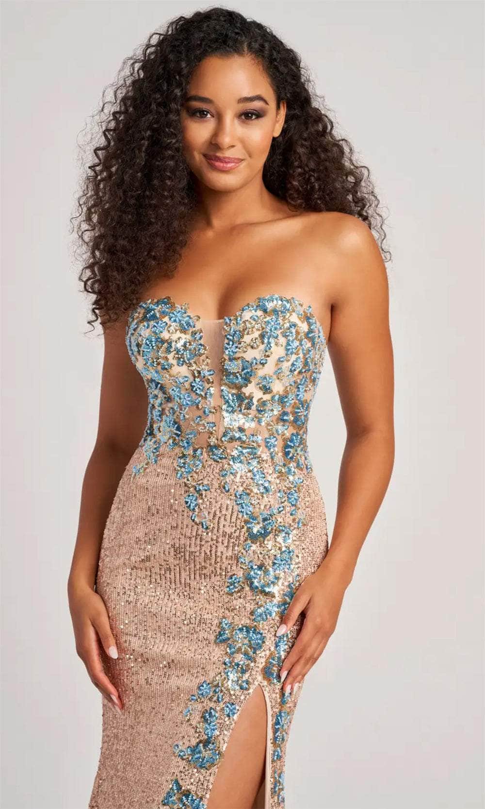 Prom Stretch R Hemi Colette By Daphne CL5211 - Strapless Stretch Lace Prom Dress – Couture ...
