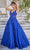 Colette By Daphne CL5261 - Sleeveless Beaded Prom Dress Prom Dresses 00 / Sapphire