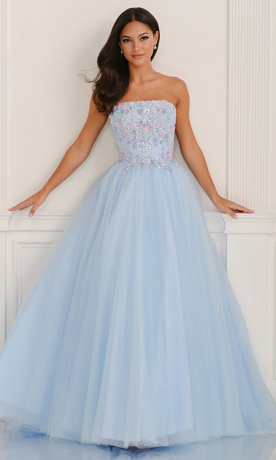Colette CL6107 - Strapless Beaded Corset Tulle Ballgown