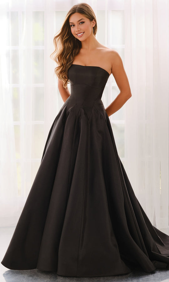 Colette CL6189 - Beaded Bow Strapless Prom Ballgown