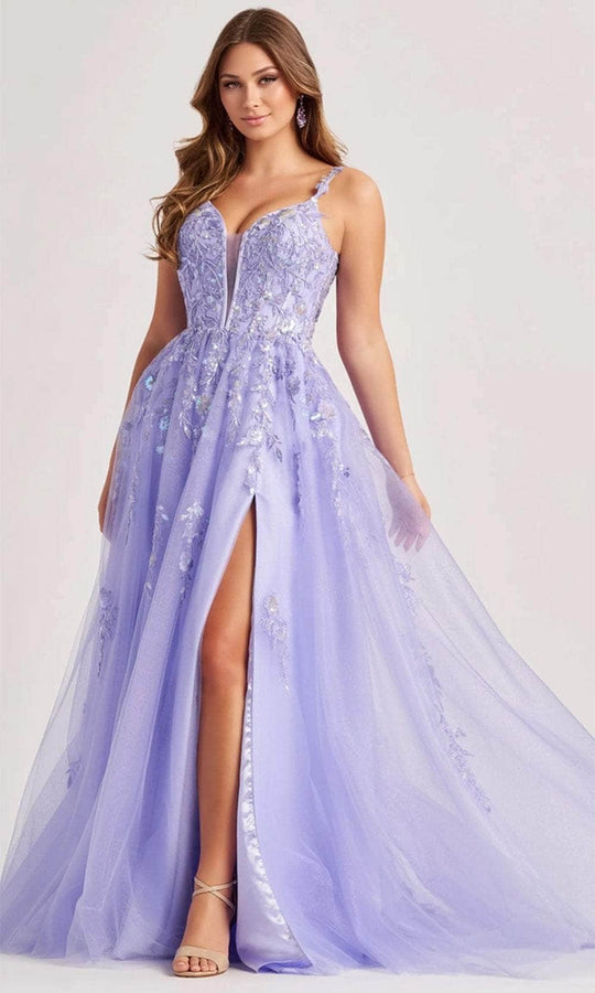 Colette By Daphne CL8060 - Applique Detailed Tulle Gown