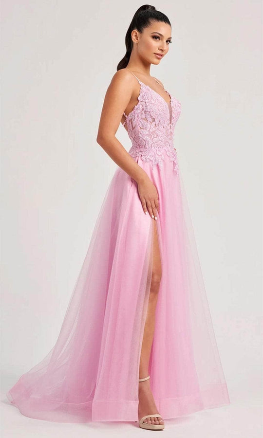 Colette By Daphne CL8100 - Lace Detailed Prom Gown